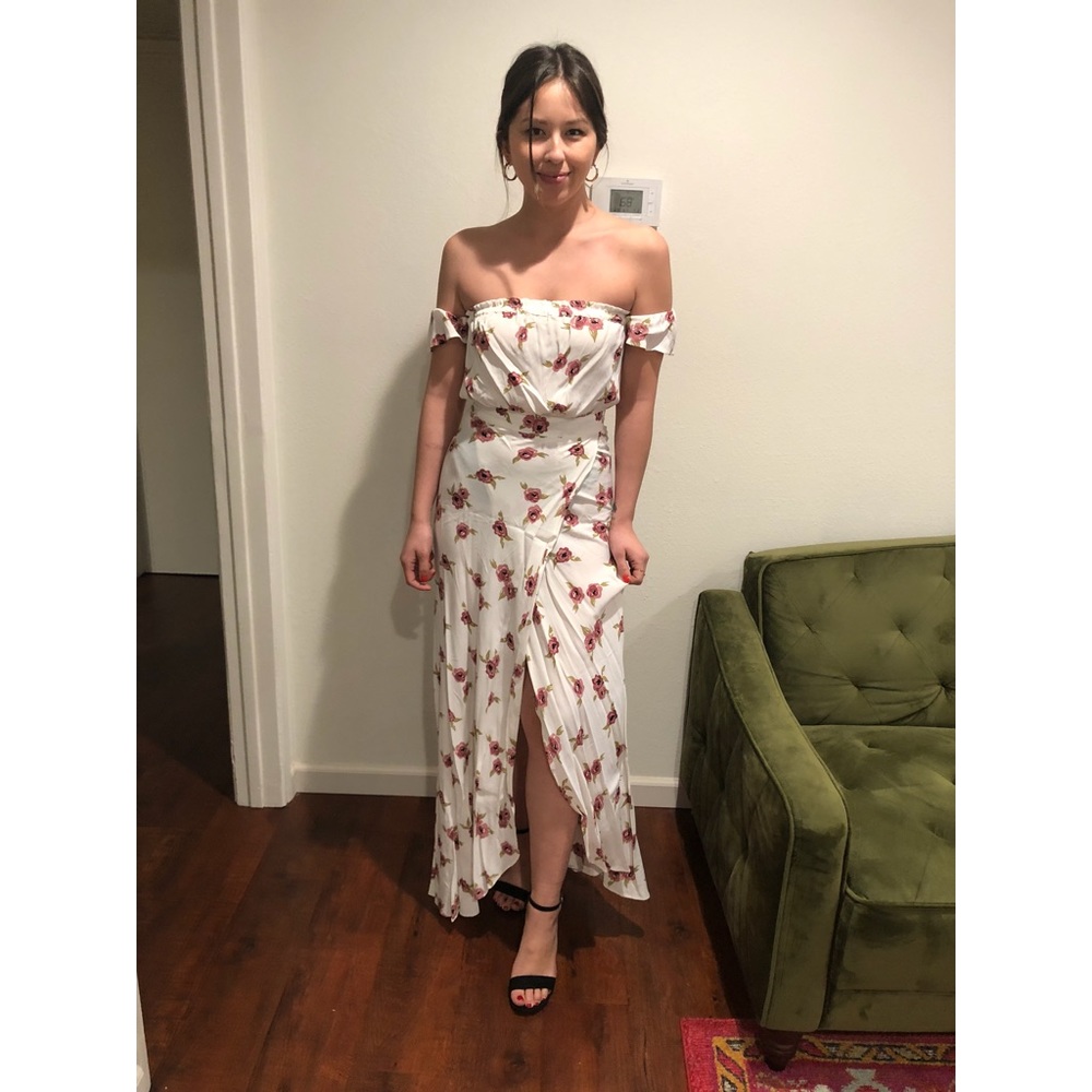 Bella Maxi Floral Print pink Roses Small